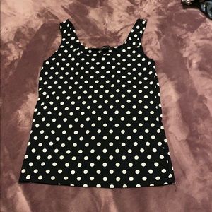 Black blouse, with white points, medium size